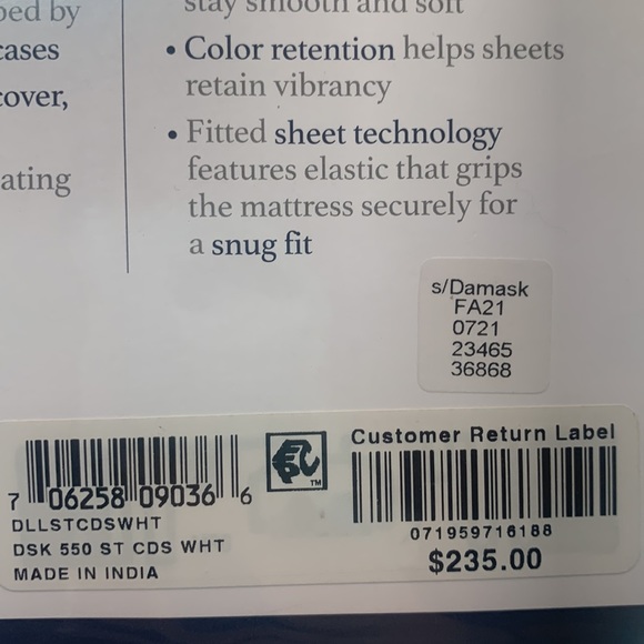 2 white striped NEW king pillowcases 550 thread count Damask Supima cotton - Picture 5 of 5